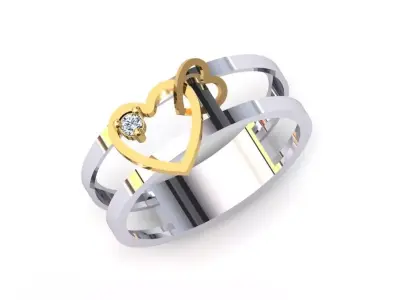Women s heart ring 3D print model