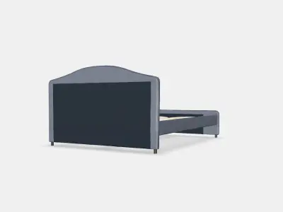 HAUGA Upholstered bed frame Low-poly 3D model