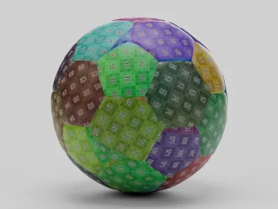 Soccer Ball Low-poly 3D model 3