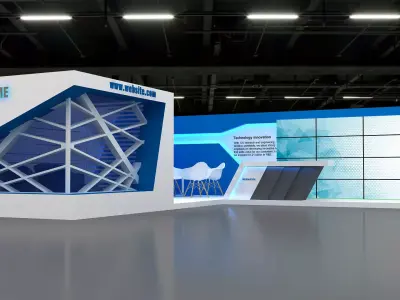 3D Exhibition and Booth 3D model 3D model