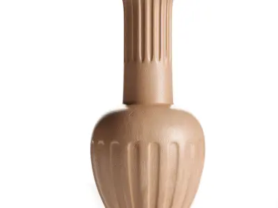 Cannelee Terracotta Vases 3D model