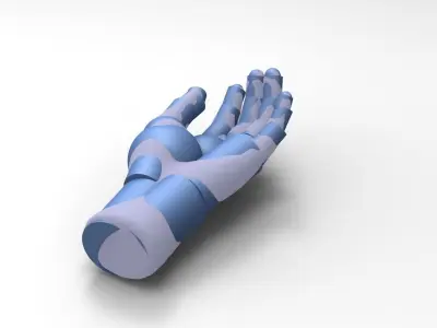 Reverse Engineered Hand model using simple features Free 3D model