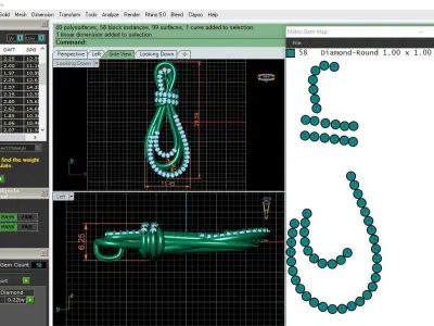 Knot set jewelry 3D print model