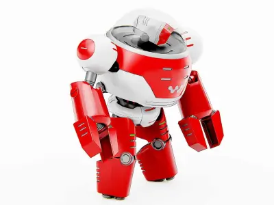 TOON DROID ZEFF Rigged for Unreal Engine - Unity - MIXAMO 3D model