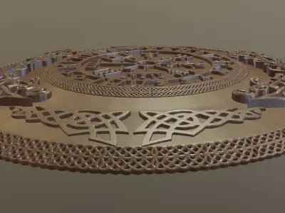Viking shield 3D print model