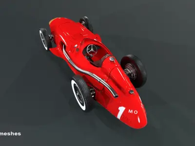 Maserati 250F Grand Prix - PBR Low-poly 3D model