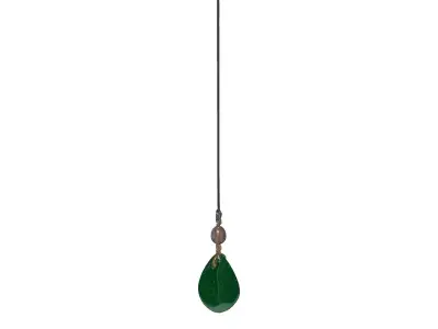Elegant Green Jade Teardrop Pendant Low-poly 3D model