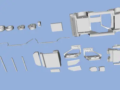 HO Scale or larger Back to the Future 3D Print Model 1-87 3D print model