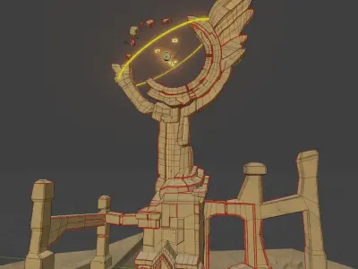 Astral Tower - ZebaxtianVR Low-poly 3D model