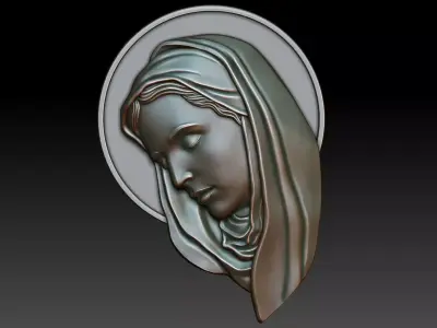 Virgin Mary 6 3D print model