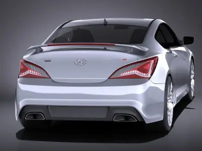 Hyundai Genesis Coupe 2016 VRAY 3D model