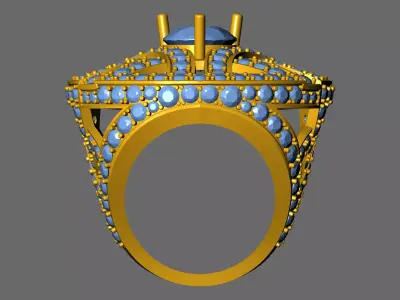 Luxury diamond Ring 3D print model