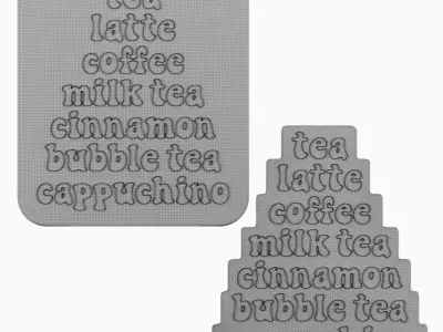 CoffeeShop Neon Signs 3D model