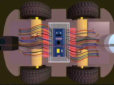 robot car Free low-poly 3D model