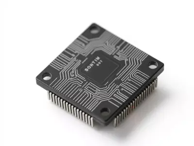 Sleek Circuit Chip model pack Low-poly 3D model