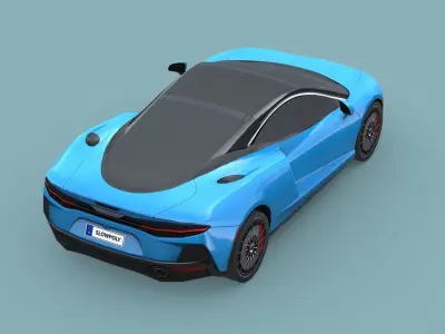 McLaren GT 2020 Low-poly 3D model