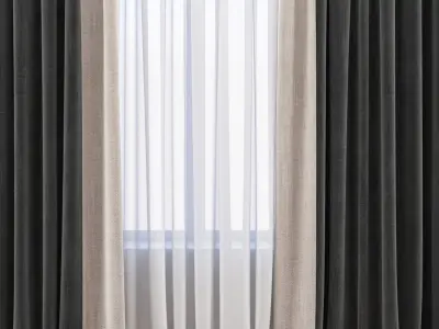 Set 81 Curtains 3D model