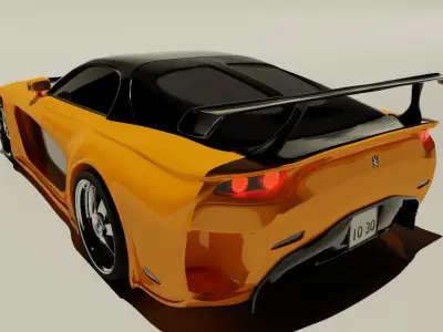 Hans Mazda Rx7 Veilside 3D model