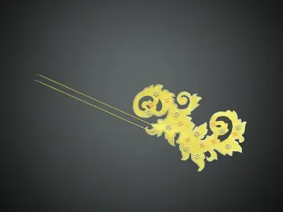 DTS - Model3D - Hair Acc B Low-poly 3D model