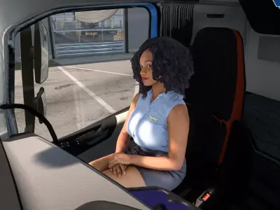 Beautiful Afro escort girl Free low-poly 3D model