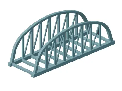 Plastic Premium Truss Bridge Toy 3D model