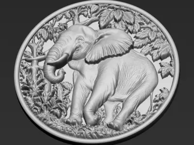 Elephant Pendant A33 3D print model