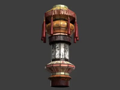 Chinese royal palace lantern   Low-poly 3D model buy