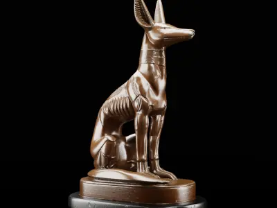 Anubis Statue Decor 3D model