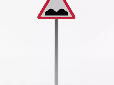 Uneven Road Sign 3D model