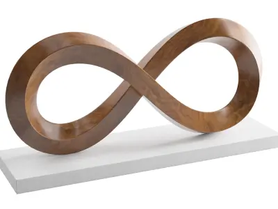 Abstract sculpture Infinity Mobius 3D model