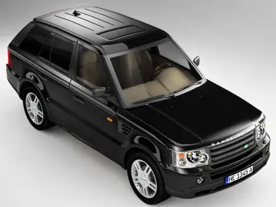 Range Rover SUV Low-poly 3D model