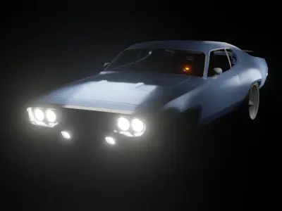 1971 Plymouth GTX Low-poly 3D model