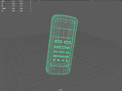 Remote control Low-poly 3D model