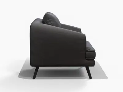 Nicolo Armchair black finish Low-poly 3D model