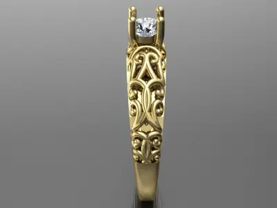 Arabesque ring 3D model 3D print model