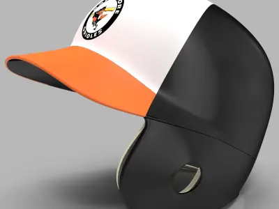 Batting Helmet Baltimore Orioles 3D model