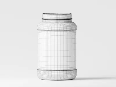 Cosmetic or Medicine Product Jar 3D Model Low-poly 3D model