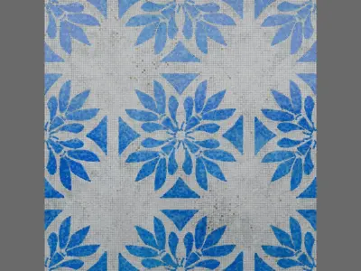 Mosaic Tiles Pattern 3 Seamless PBR Material Texture