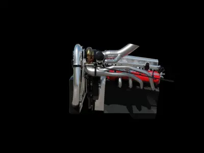 V8 engine  3D model
