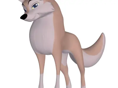 Aleu Balto Low-poly 3D model