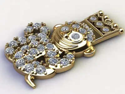 Monkey pendant  3D model