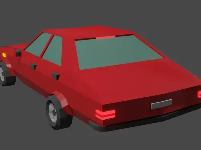 Low Poly Car Low-poly 3D model 19