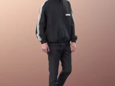 Bobby 11091 - Sport Boy fitness exercise soccer standing  3D model