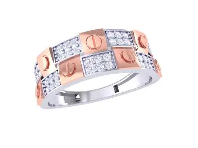Mens gemstone diamond men Ring with details images 42 3D print model