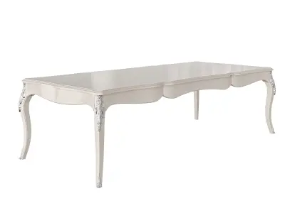 White Lacquered Table by MODENESE 3D model
