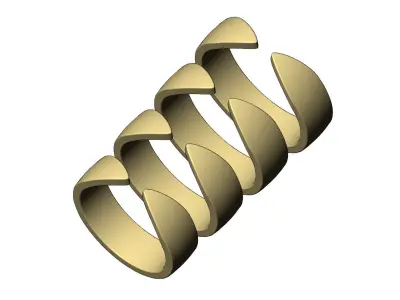 Wide claw fashion band US sizes 6to9 3D print model