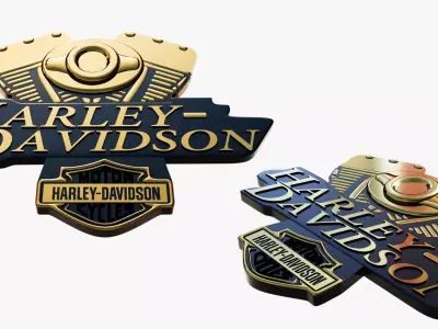 Metallic Motorcycle Engine Pendant 3D print model