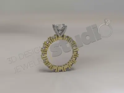 Luxury brilliant infinity solitaire ring 3d model 3D print model