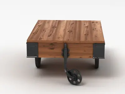 Industrial Side Table 1 3D model