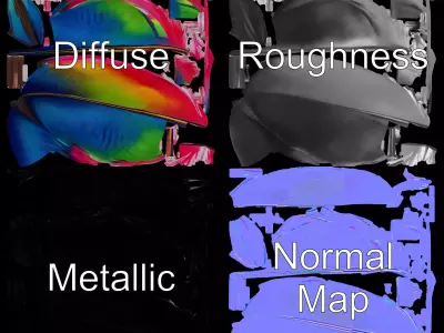 Rainbow Feather model pack Texture